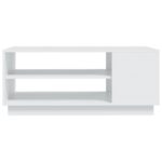 Table basse blanc 102x55x43 cm bois d'ingénierie – Image 3