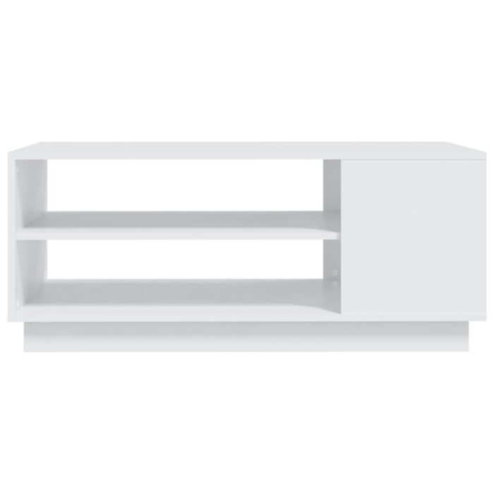 Table basse blanc 102x55x43 cm bois d'ingénierie – Image 3