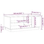 Table basse blanc 102x55x43 cm bois d'ingénierie – Image 5
