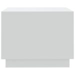 Table basse blanc 55x55x43 cm bois d'ingénierie – Image 4