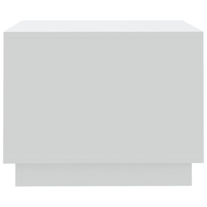 Table basse blanc 55x55x43 cm bois d'ingénierie – Image 4