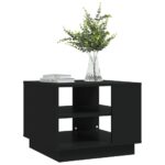 Table basse noir 55x55x43 cm bois d'ingénierie – Image 2