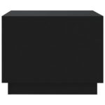 Table basse noir 55x55x43 cm bois d'ingénierie – Image 4