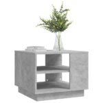 Table basse gris béton 55x55x43 cm bois d'ingénierie – Image 2