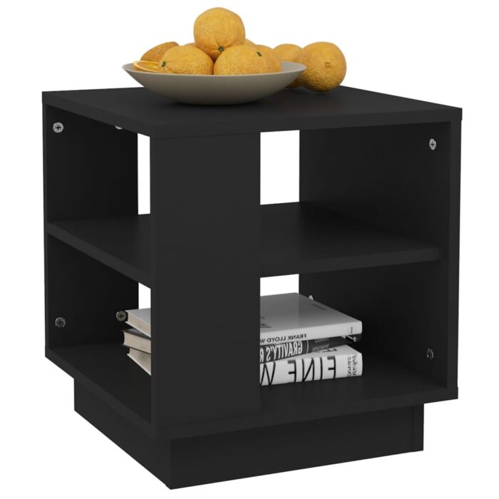 Table basse Noir 40x40x43 cm Bois d'ingénierie – Image 2
