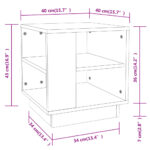 Table basse chêne sonoma 40x40x43 cm bois d'ingénierie – Image 5