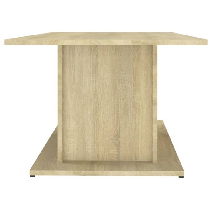 Table basse chêne sonoma 102x55,5x40 cm bois d'ingénierie – Image 4