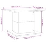 Table basse blanc 55,5x55,5x40 cm bois d'ingénierie – Image 5