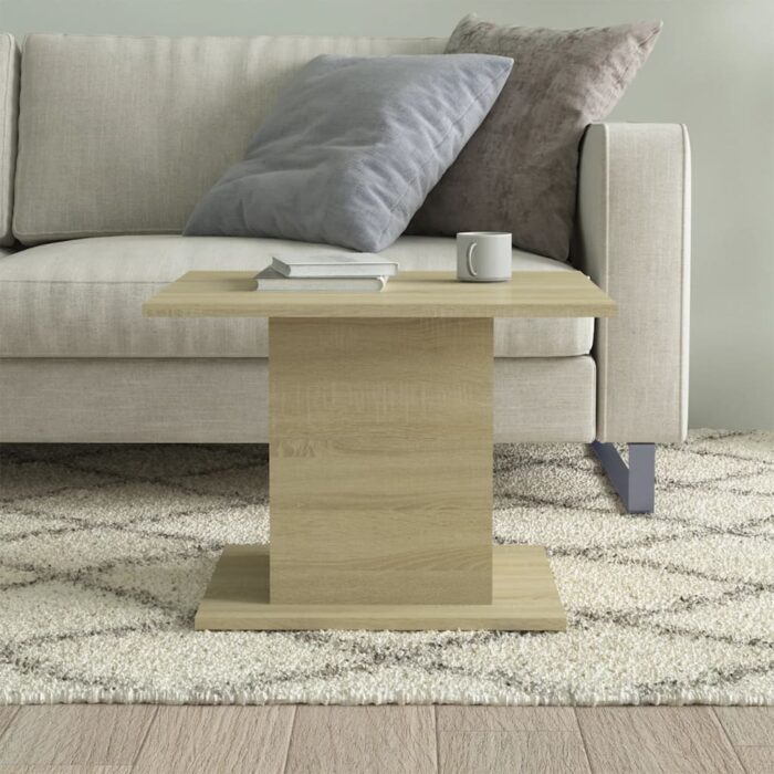 Table basse chêne sonoma 55,5x55,5x40 cm bois d'ingénierie – Image 2