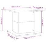 Table basse chêne sonoma 55,5x55,5x40 cm bois d'ingénierie – Image 5