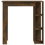 Table de bar avec étagère chêne fumé bois d'ingénierie – Image 3