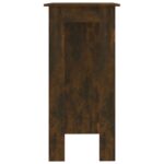 Table de bar avec étagère chêne fumé bois d'ingénierie – Image 4