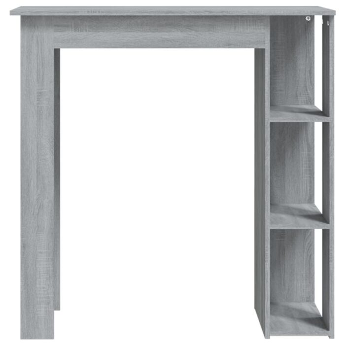 Table de bar avec étagère sonoma gris bois d'ingénierie – Image 3