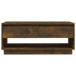 Table basse Chêne fumé 102,5x55x44 cm Bois d'ingénierie – Image 4
