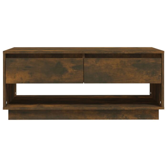 Table basse Chêne fumé 102,5x55x44 cm Bois d'ingénierie – Image 4