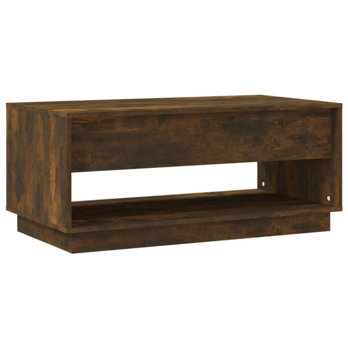 Table basse Chêne fumé 102,5x55x44 cm Bois d'ingénierie – Image 5