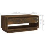 Table basse Chêne fumé 102,5x55x44 cm Bois d'ingénierie – Image 7
