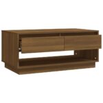 Table basse Chêne marron 102,5x55x44 cm Bois d'ingénierie – Image 3