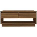 Table basse Chêne marron 102,5x55x44 cm Bois d'ingénierie – Image 4