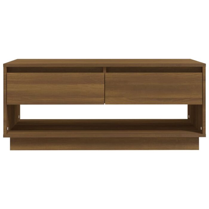 Table basse Chêne marron 102,5x55x44 cm Bois d'ingénierie – Image 4