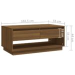 Table basse Chêne marron 102,5x55x44 cm Bois d'ingénierie – Image 7