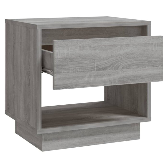 Table de chevet Sonoma gris 45x34x44 cm bois d'ingénierie – Image 2