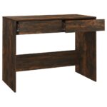 Bureau Chêne fumé 101x50x76,5 cm Aggloméré – Image 5