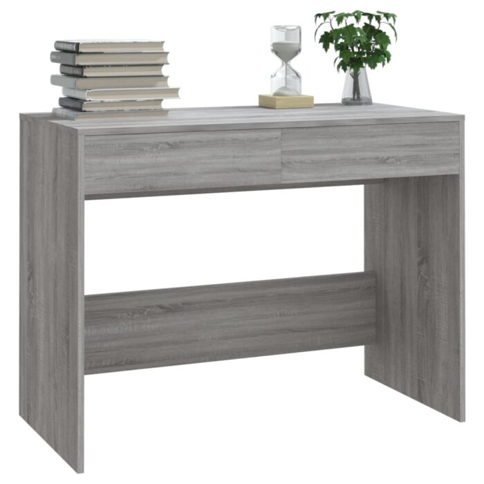 Bureau sonoma gris 101x50x76,5 cm bois d'ingénierie – Image 2