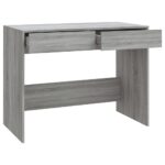 Bureau sonoma gris 101x50x76,5 cm bois d'ingénierie – Image 5