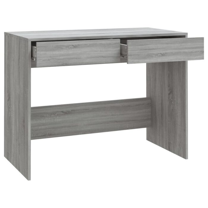 Bureau sonoma gris 101x50x76,5 cm bois d'ingénierie – Image 5