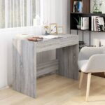 Bureau sonoma gris 101x50x76,5 cm bois d'ingénierie