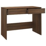 Bureau Chêne marron 101x50x76,5 cm Bois d'ingénierie – Image 5
