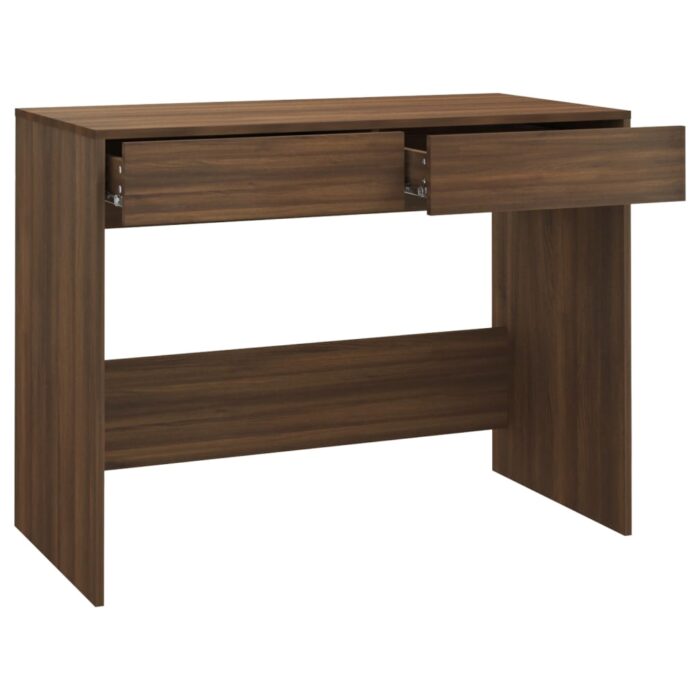 Bureau Chêne marron 101x50x76,5 cm Bois d'ingénierie – Image 5