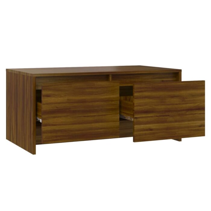 Table basse Chêne marron 90x50x41,5 cm Bois d'ingénierie – Image 5