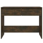 Table console chêne fumé 100x35x76,5 cm bois d'ingénierie – Image 3