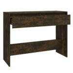 Table console chêne fumé 100x35x76,5 cm bois d'ingénierie – Image 4