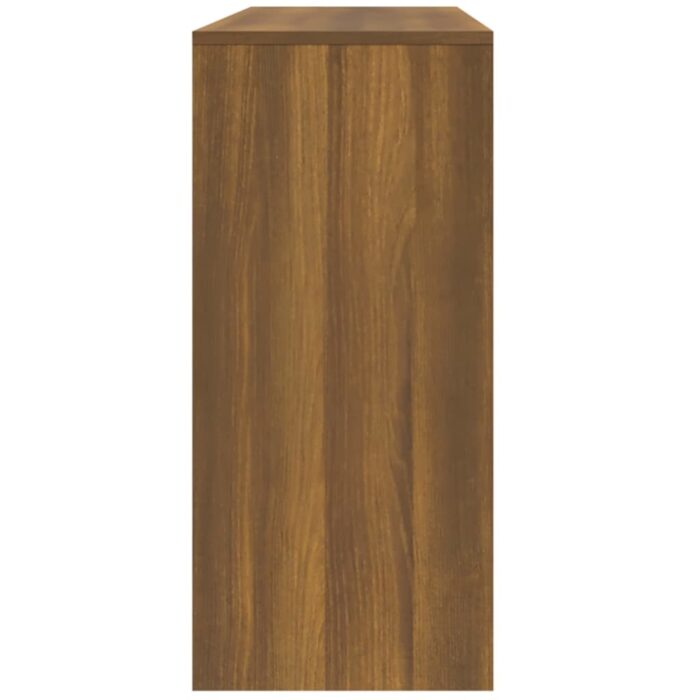 Table console chêne marron 100x35x76,5 cm bois d'ingénierie – Image 5