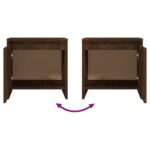 Tables de chevet 2 pcs chêne fumé 45x34x44,5 cm bois ingénierie – Image 7