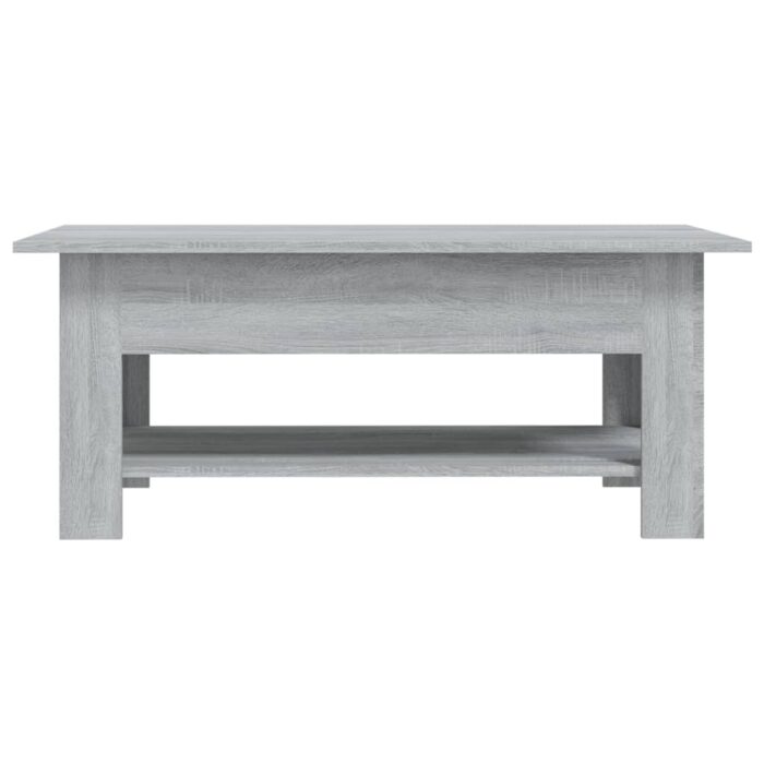 Table basse sonoma gris 102x55x42 cm bois d'ingénierie – Image 3