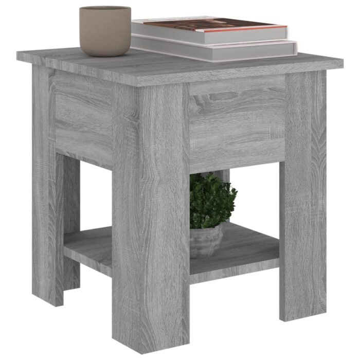Table basse Sonoma gris 40x40x42 cm Bois d'ingénierie – Image 2
