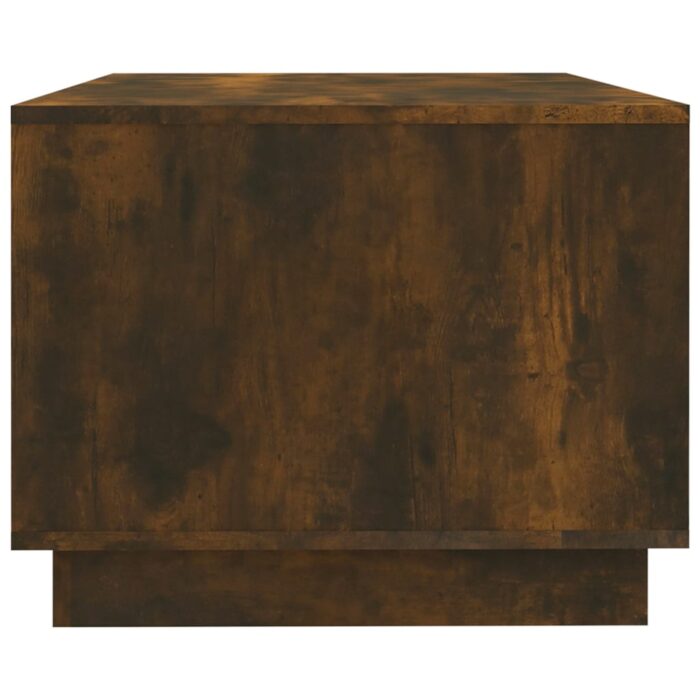 Table basse chêne fumé 102x55x43 cm bois d'ingénierie – Image 4