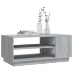 Table basse sonoma gris 102x55x43 cm bois d'ingénierie – Image 2