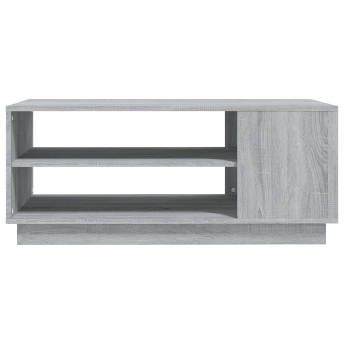 Table basse sonoma gris 102x55x43 cm bois d'ingénierie – Image 3