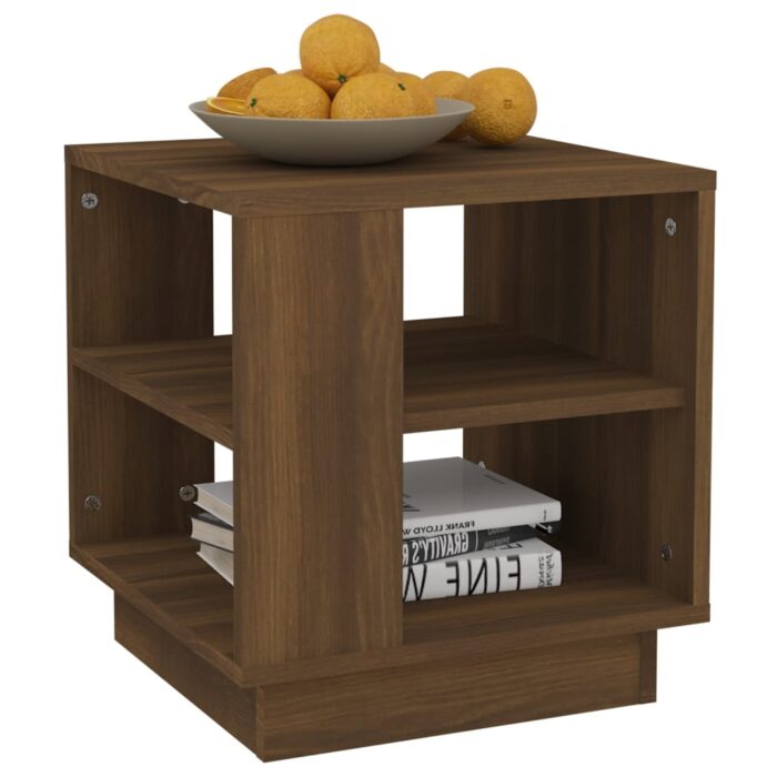 Table basse Chêne marron 40x40x43 cm Bois d'ingénierie – Image 2