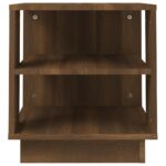 Table basse Chêne marron 40x40x43 cm Bois d'ingénierie – Image 4