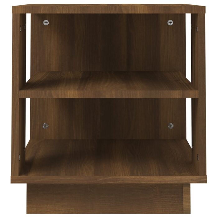 Table basse Chêne marron 40x40x43 cm Bois d'ingénierie – Image 4