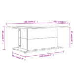 Table basse Chêne fumé 102x55,5x40 cm Bois d'ingénierie – Image 5