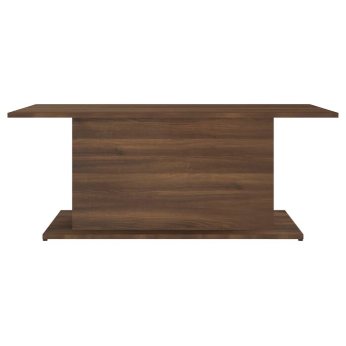 Table basse chêne marron 102x55,5x40 cm bois d'ingénierie – Image 3