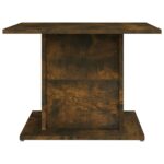 Table basse chêne fumé 55,5x55,5x40 cm bois d'ingénierie – Image 4