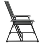 Banc de jardin 2 places 165 cm Noir Acier – Image 2